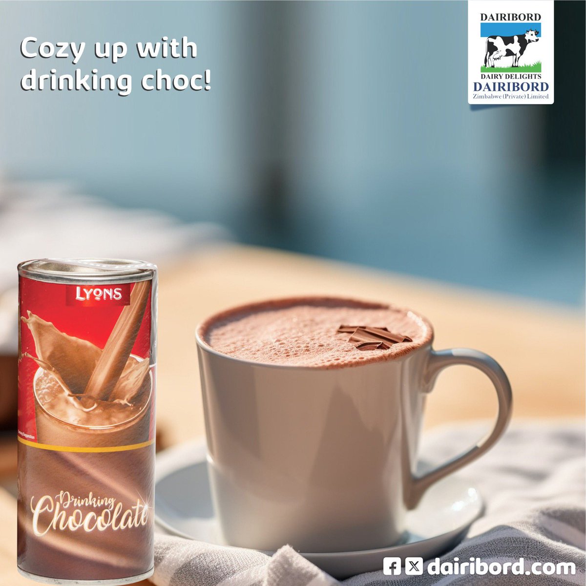 Whether it’s a chilly evening or a sweet craving, Drinking Choc wraps you in chocolatey comfort.  How do you love yours—hot or cold?
 #DrinkingChoc #Dairibord
