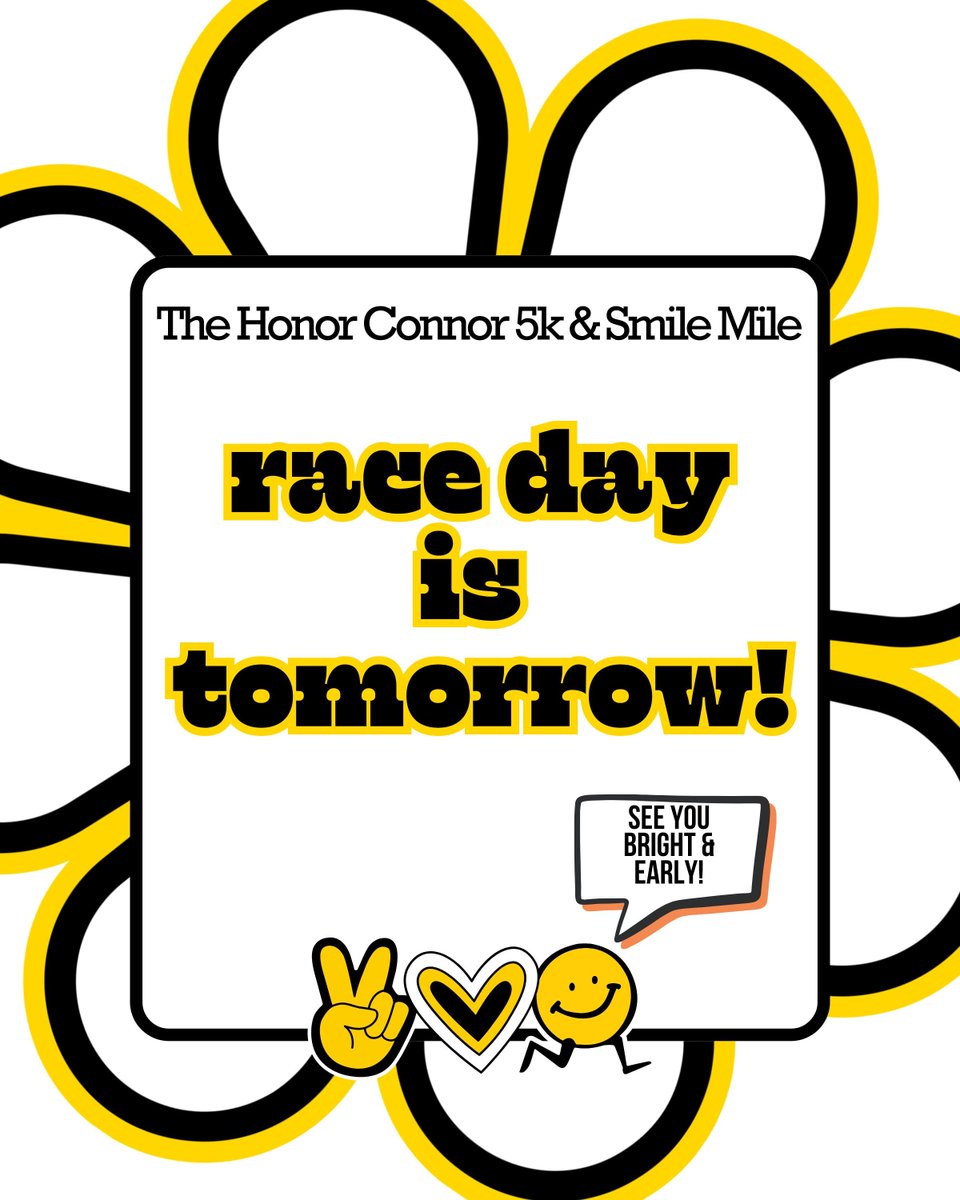One more sleep ‘til race day! Sheesh — that went fast. See y’all bright and early tomorrow! 

#peaceloverun #ckg #dfw5k #honorconnorrunfastsmile
#HonorConnor2025 #irunismile #5ktexas #dfwruns #happiestraceintexas