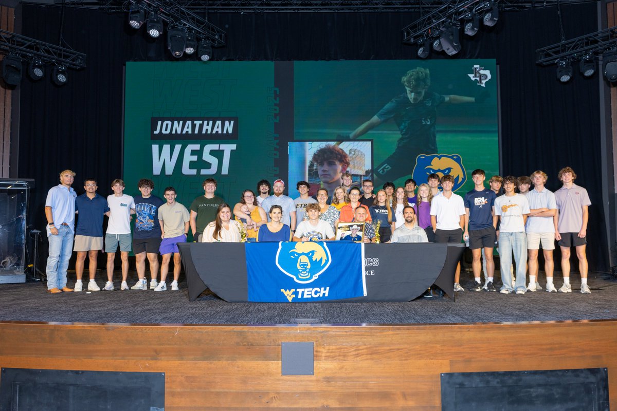 Congratulations to Jonathan West for his commitment to <a href="/WVUTechMensSocc/">WVUTech Men's Soccer</a> ! We are so proud of you!

#WeAre

<a href="/jackleg256/">Jonathan West</a> <a href="/HumbleISD_KPHS/">Kingwood Park HS</a> <a href="/kphsasbc/">KPark All Sports Booster Club</a> <a href="/HumbleISD_Ath/">Humble ISD Athletics</a>