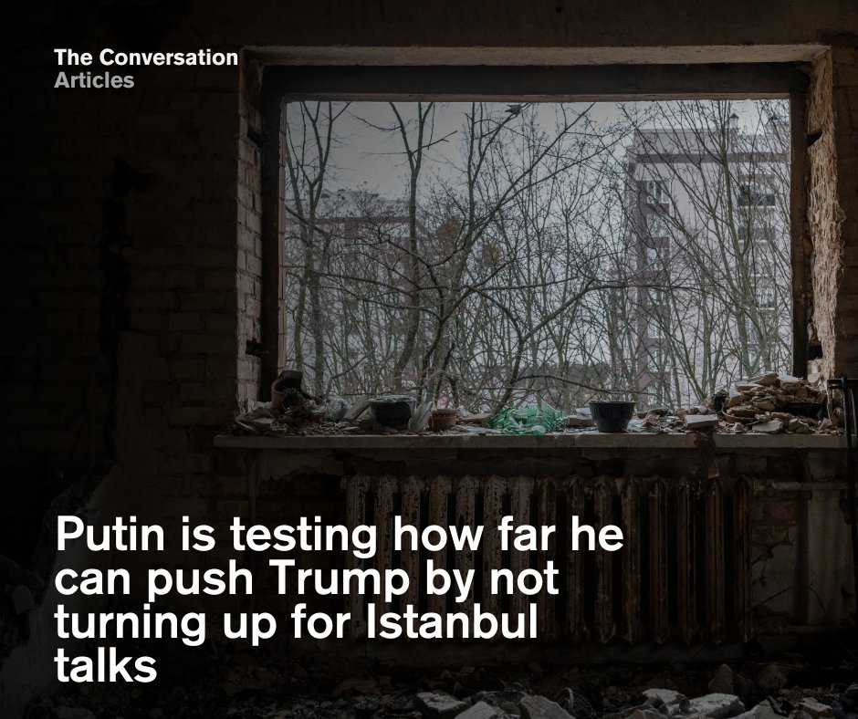 University of Essex (@uni_of_essex) on Twitter photo As Ukrainian and Russian officials meet face-to-face for the first time since 2022, Professor Natasha Lindstaedt of <a href="/uniessexgovt/">Government @ Essex</a> explores Vladimir Putin's decision not to attend the talks and what it might mean for his “friendship” with Donald Trump.
brnw.ch/21wSHUI As Ukrainian and Russian officials meet face-to-face for the first time since 2022, Professor Natasha Lindstaedt of <a href="/uniessexgovt/">Government @ Essex</a> explores Vladimir Putin's decision not to attend the talks and what it might mean for his “friendship” with Donald Trump.
brnw.ch/21wSHUI