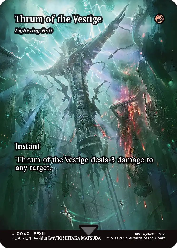 MTG x FINAL FANTASY・ボーナスシート】 《稲妻/Lightning Bolt