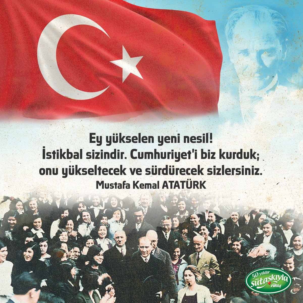 Özgürlük ve bağımsızlık mücadelemizin başladığı 19 Mayıs 1919’u gururla kutluyoruz.
Ulu Önder Mustafa Kemal Atatürk’ü, Milli Mücadele kahramanlarımızı, şehit ve gazilerimizi minnet ve saygıyla anıyoruz.
19 Mayıs Atatürk’ü Anma, Gençlik ve Spor Bayramımız kutlu olsun!