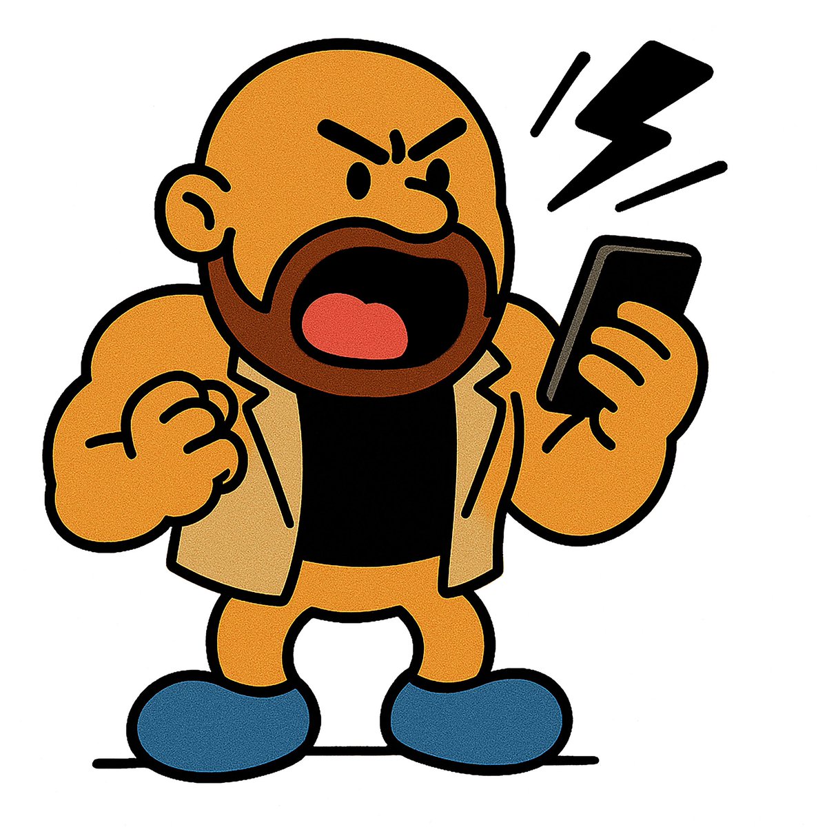 This is Mr. Performative Masculinity Man.
He lives on protein shakes, cigars, and the online approval of other very angry men.
He’s VERY, very manly. 
No need to ask him.
He’ll tell you.
LOUDLY.

One morning…instagram.com/p/DJtqsIxM4fq/…