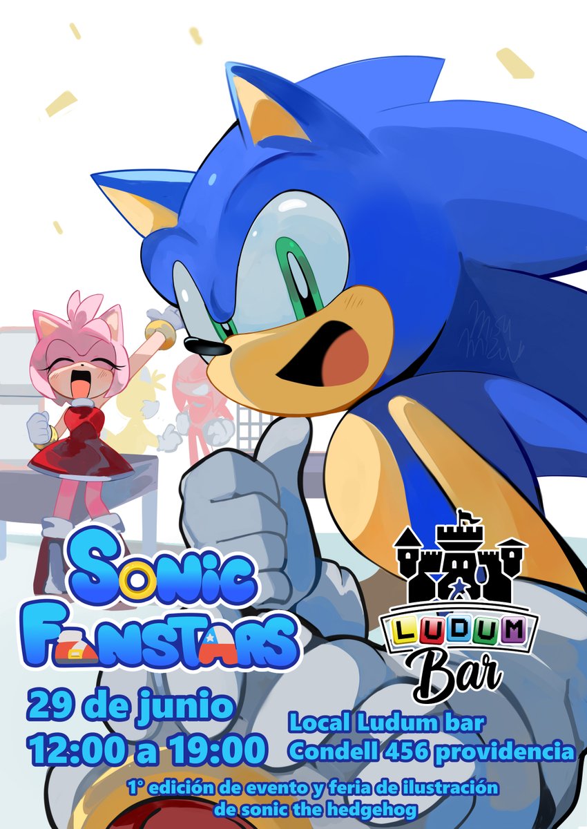Primer evento y feria de ilustración de Sonic en chile 🇨🇱
celebremos el 34 aniversario de Sonic, entrada gratuita💙
#SonicTheHedgehog