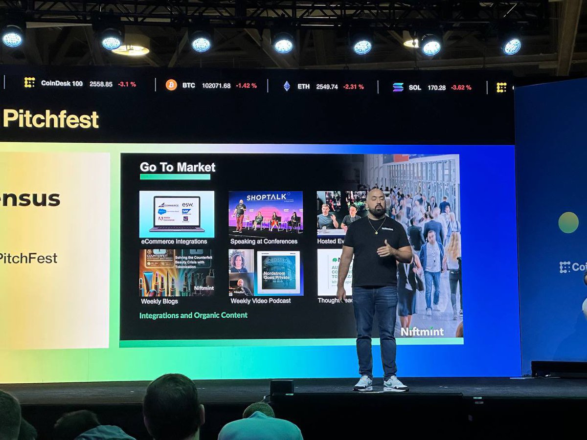 Excited to share <a href="/Niftmint/">Niftmint</a> has made it to the Final Round of the <a href="/CoinDesk/">CoinDesk</a> <a href="/Consensus2025/">Consensus 2025</a> pitch competition!

Won my group yesterday.

Went from hundreds, to fourty, to six, and now there can only be one.

Wish me luck today!