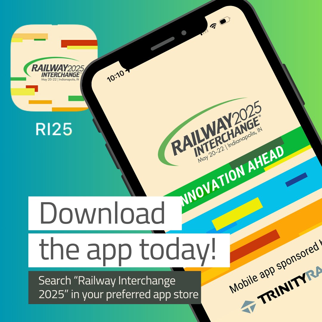 4️⃣ days until Railway Interchange!   Download the official event mobile app to access important event details! Download today to view the entire schedule, information on exhibitors, maps, and more. Search “Railway Interchange 2025” in your app store