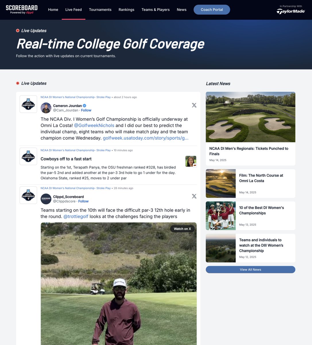 Super proud of the hard work we've put in over at <a href="/Clippdscore/">Clippd_Scoreboard</a> 🔥 

If leaderboards weren't enough for you, you can get live updates too! Keep up with NCAA Women's National Championship👇

#NCAAgolf #NCAAD1 #NCAAD2 #NCAAWomens #NCAANationalChampionship