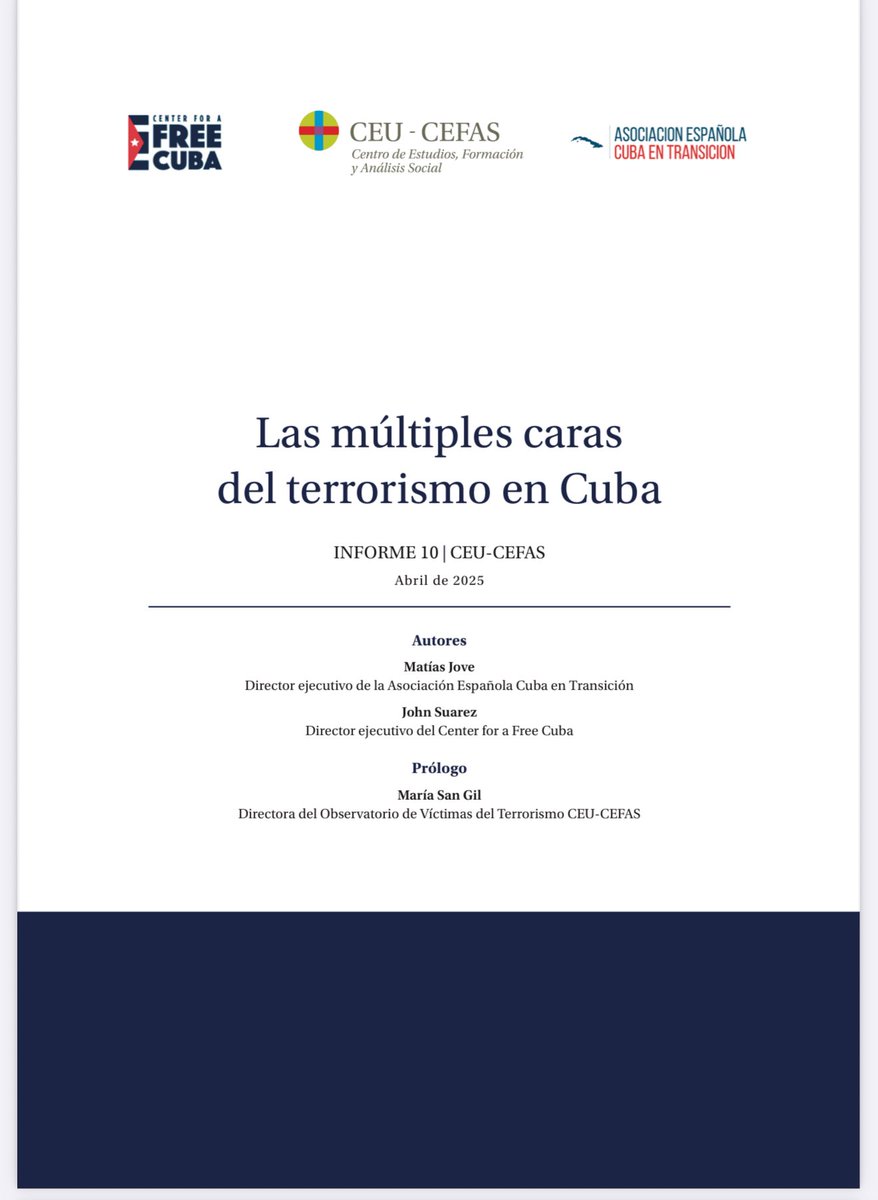 MLCUBA2022's tweet photo. 🚨 Un nuevo informe publicado por @martinoticias revela cómo la estrategia de violencia de los revolucionarios cubanos ha fortalecido al régimen de La Habana como clave en el crimen organizado a nivel internacional. #Cuba #Terrorismo #CrimenOrganizado 👇🏻
https://t.co/FwqBuTCwjf https://t.co/rXTyqyX6g5