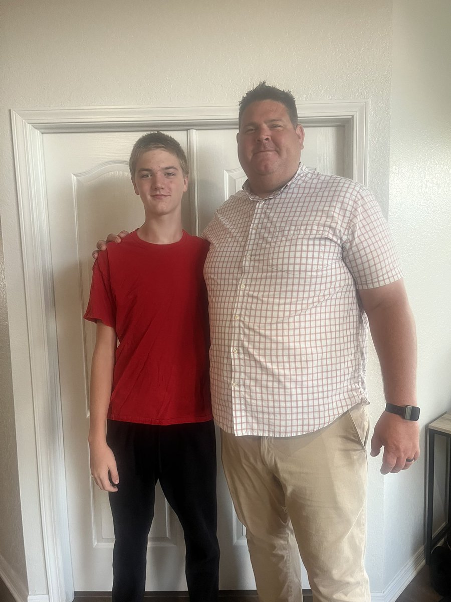 Big Homie is catching up to me in height. Happy 14th bud!
