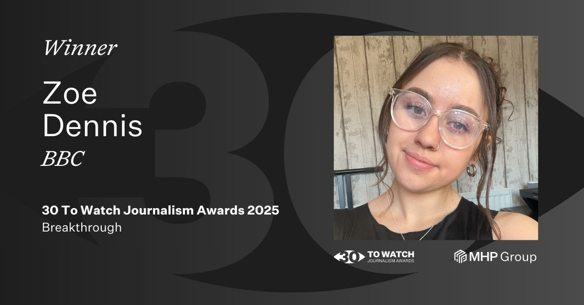 Congratulations Zoe Dennis for being named this year's #30ToWatch winner in the Breakthrough category. mhpgroup.com/winners-of-the…