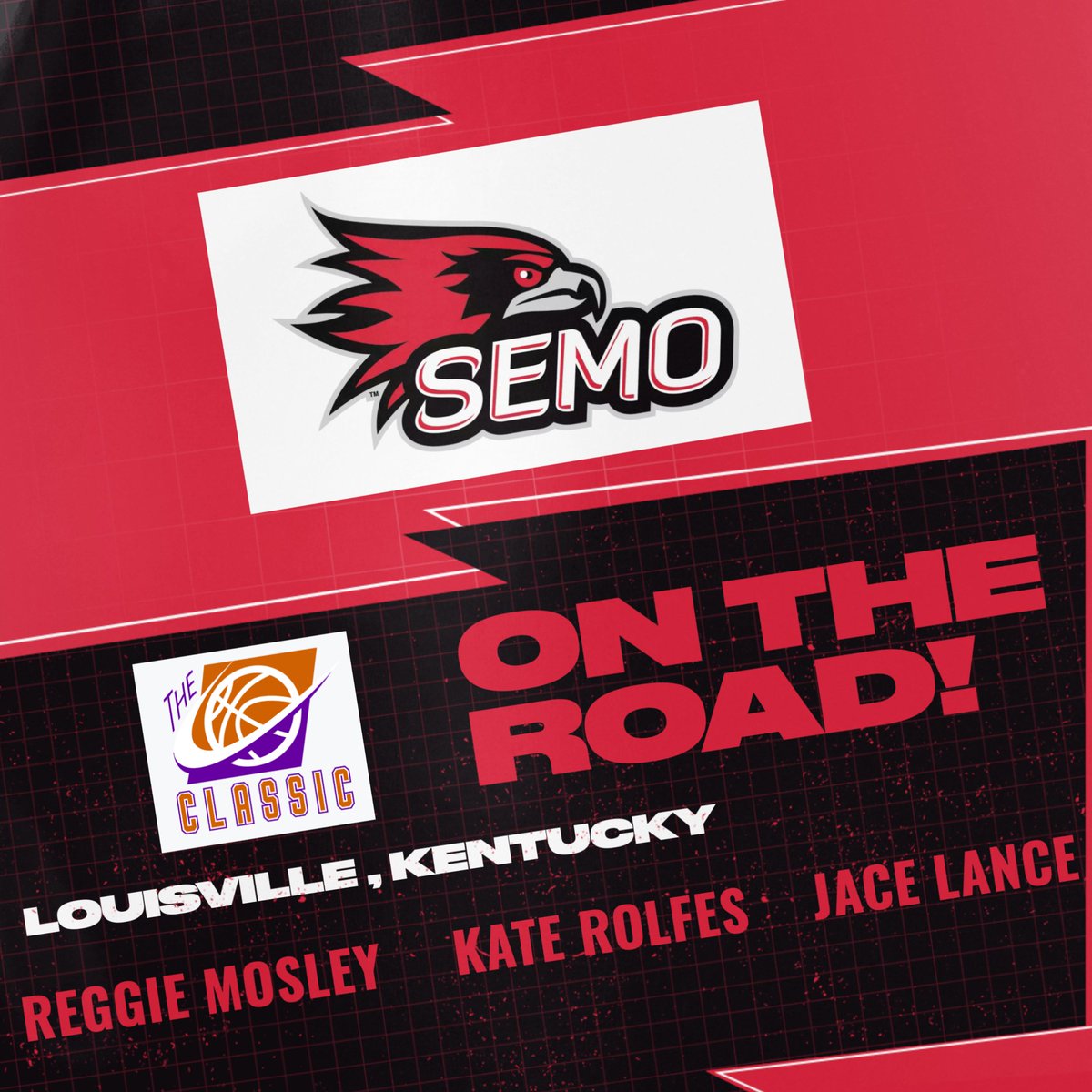 SEMO Women’s Basketball (@officialsemowbb) on Twitter photo On the road again 🎼 🏀 🎸 
The NEWEST additions to the staff hit the road to find the next Redhawks in Louisville, Kentucky! ⚔️ 
#FeelinRowdy x #SwordsUp On the road again 🎼 🏀 🎸 
The NEWEST additions to the staff hit the road to find the next Redhawks in Louisville, Kentucky! ⚔️ 
#FeelinRowdy x #SwordsUp