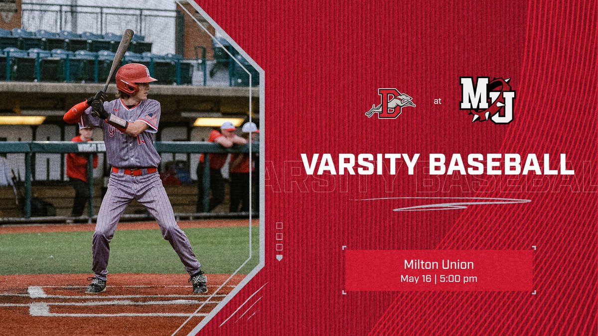 Today is GAME DAY! Your Varsity Baseball Team travels to Milton Union. First pitch is set for 5:00 pm #playlikeahound