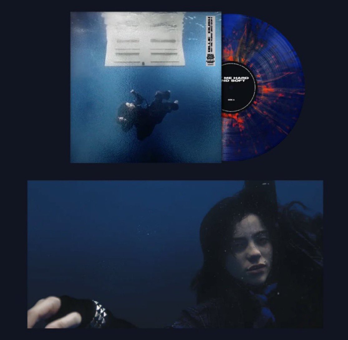 eilishretail's tweet photo. HIT ME HARD AND SOFT (Dark Blue and Orange Splatter Anniversary Vinyl) https://t.co/70tSf6PqX3