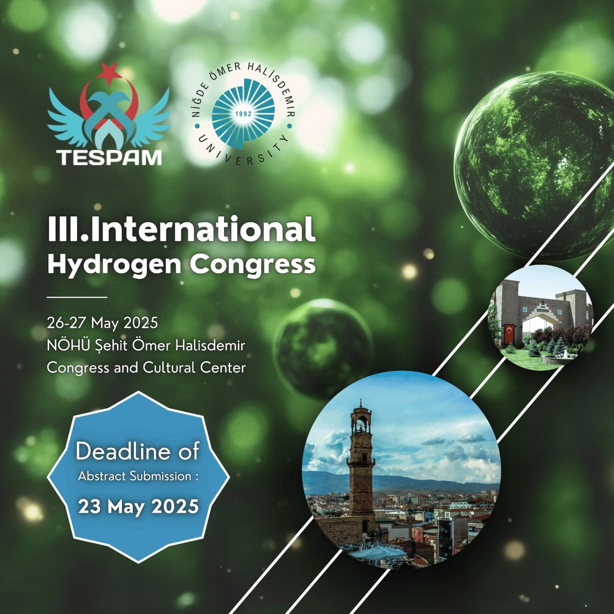 III. Uluslararası Hidrojen Kongresi – Özet Gönderim Süresi Uzatıldı‼️

Enerji sektörünün geleceğini şekillendiren önemli etkinliklerinden olacak                   III. International Hydrogen Congress için özet gönderim süresi 23 Mayıs 2025 tarihine kadar uzatılmıştır.

Bilim