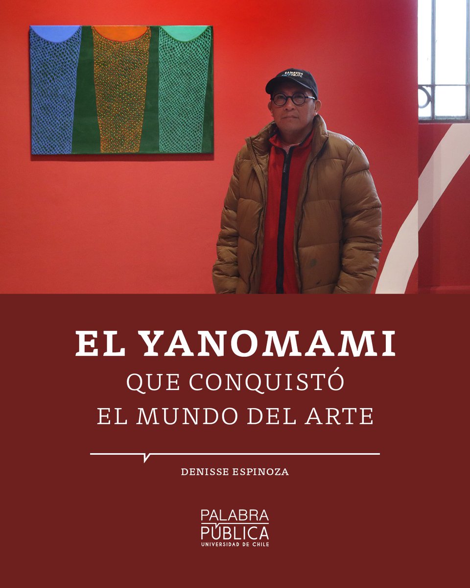 De joven salía a cazar por la selva del Amazonas y en los 90 Sheroanawe Hakihiiwe se convirtió en artista. Ahora su obra se exhibe en centros del arte mundial. Por primera vez en Chile, el <a href="/Museo_MAC/">Museo de Arte Contemporáneo</a> presenta su trabajo en la exposición «Thapiri / Sueño». bit.ly/4jXCoZA