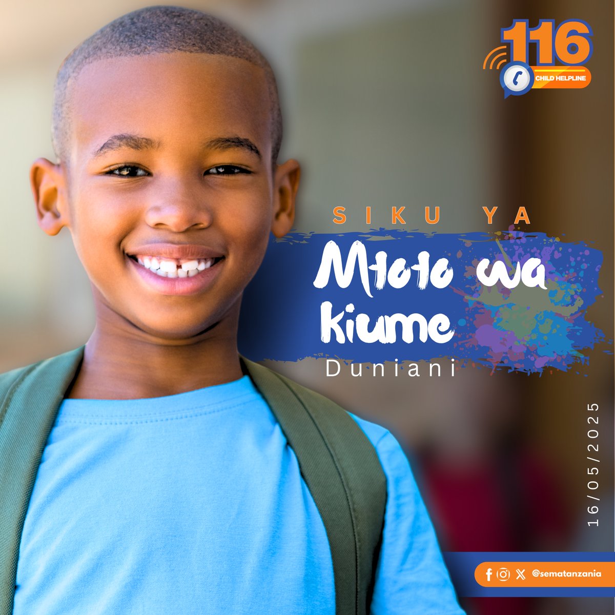 Ungana nasi katika siku hii kutambua mchango mkubwa wa watoto wa kiume katika jamii na maisha yetu.

#Malezi #Piga116 #InternationaldayoftheBOYchild #Family #Community #childhelpline