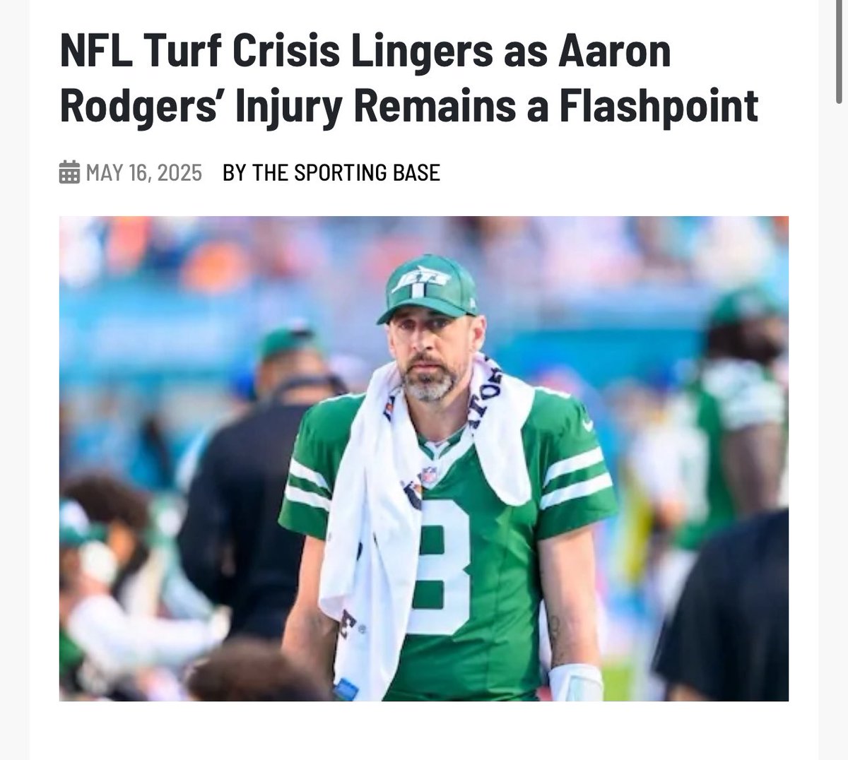 “The Guardian reveals how athletes who play on artificial turf are more likely to have elevated levels of PFAS. These “forever chemicals” are found on their skin after games.”

thesportingbase.com/nfl-turf-crisi…