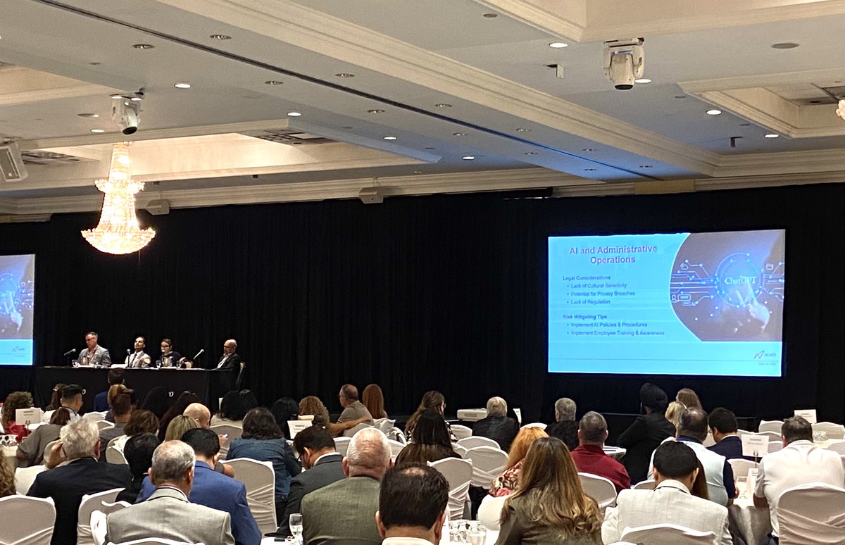 Ashley Winberg discussed legal considerations of AI in Administrative Operations at today’s #ACMOLunch. Look for her article in the upcoming summer issue of CM Magazine. 

#ACMOLife #CMMagazine