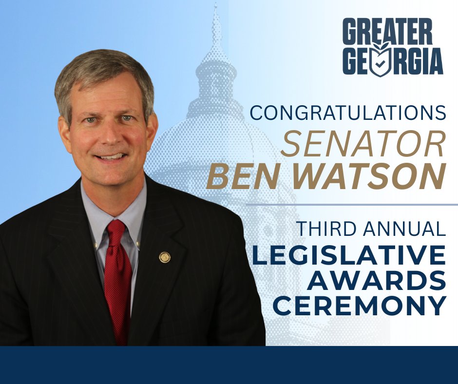 Greater Georgia (@greatergeorgia) on Twitter photo CongratulationsĀ to Senator (and Dr.) <a href="/RepBenWatson/">Ben Watson</a> on his Leadership Award! Senator Watson has used his medical expertise to save our kids from irreversible, woke gender surgeries. Thank you for standing up for truth and protecting our kids. CongratulationsĀ to Senator (and Dr.) <a href="/RepBenWatson/">Ben Watson</a> on his Leadership Award! Senator Watson has used his medical expertise to save our kids from irreversible, woke gender surgeries. Thank you for standing up for truth and protecting our kids.