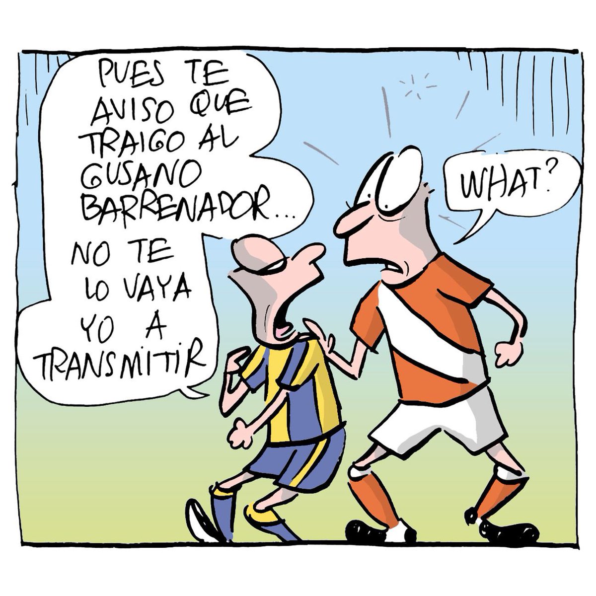 trinomonero's tweet photo. El cartón deportivo publicado en el diario @estoenlinea de hoy viernes #trinomonero https://t.co/QbhSwCqh5n