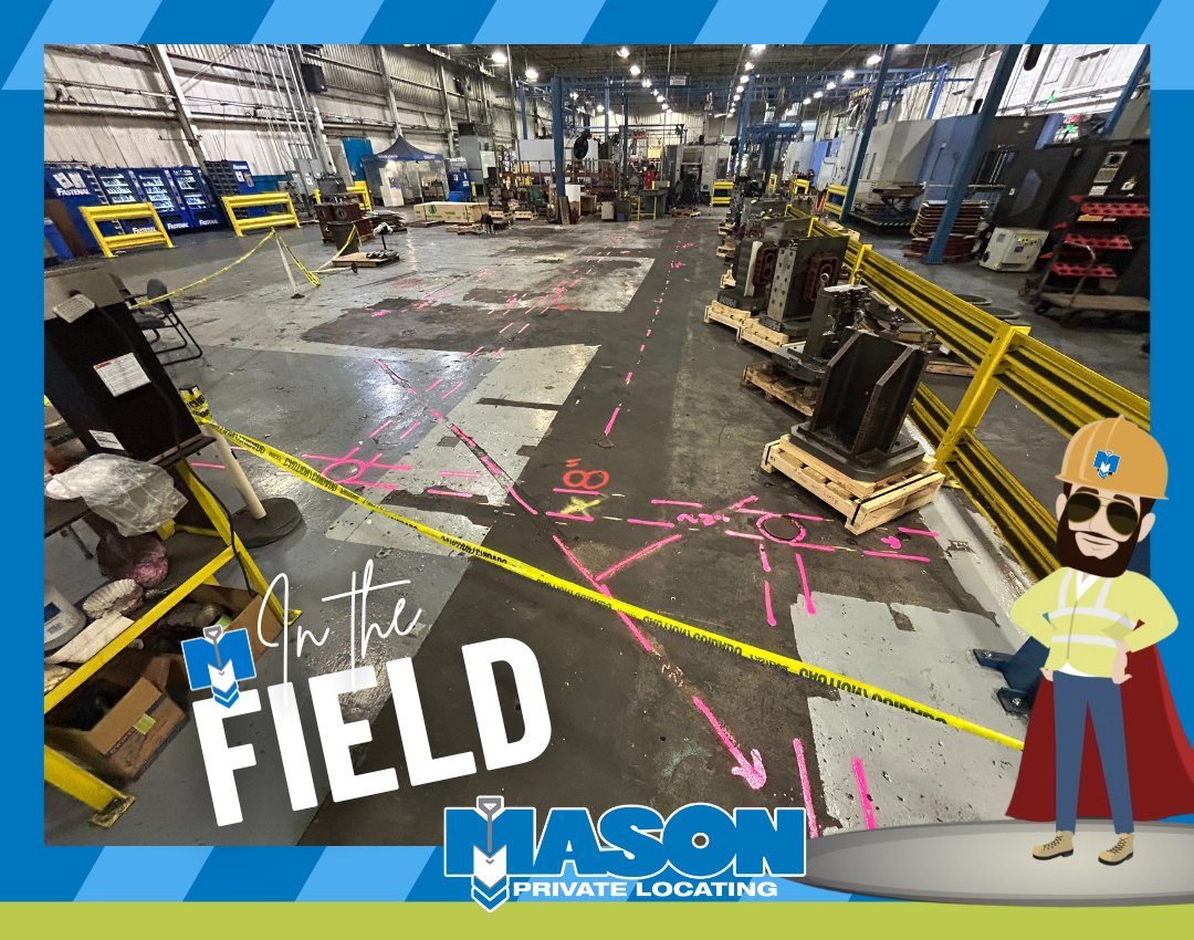 PrivateLocating's tweet image. #TeamMPL is on-site at a factory this week, scanning concrete before any cutting or removal begins. This crucial step ensures safe &amp;amp; accurate installation of new equipment, protecting what's below the surface and keeping the project on track. Precision. Safety. That's the MPL way