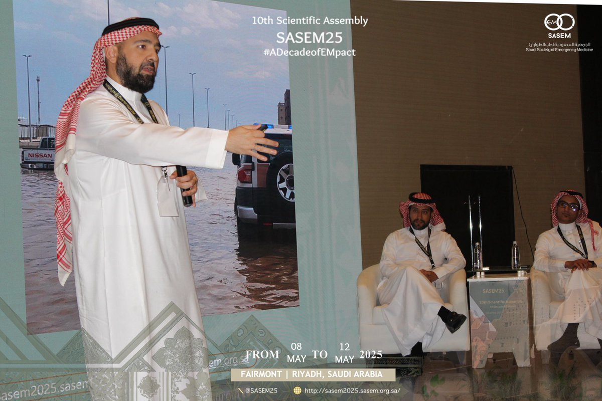 Leveraging Tech for Disaster Readiness at #SASEM25!
It showcased how modern technology is empowering emergency systems to prepare, predict, and respond to large-scale crises.

Dr. Omar Othman 

<a href="/SaudiEmergency/">SASEM</a>
#ADecadeOfEMpact 
#EMbracingTheFuture