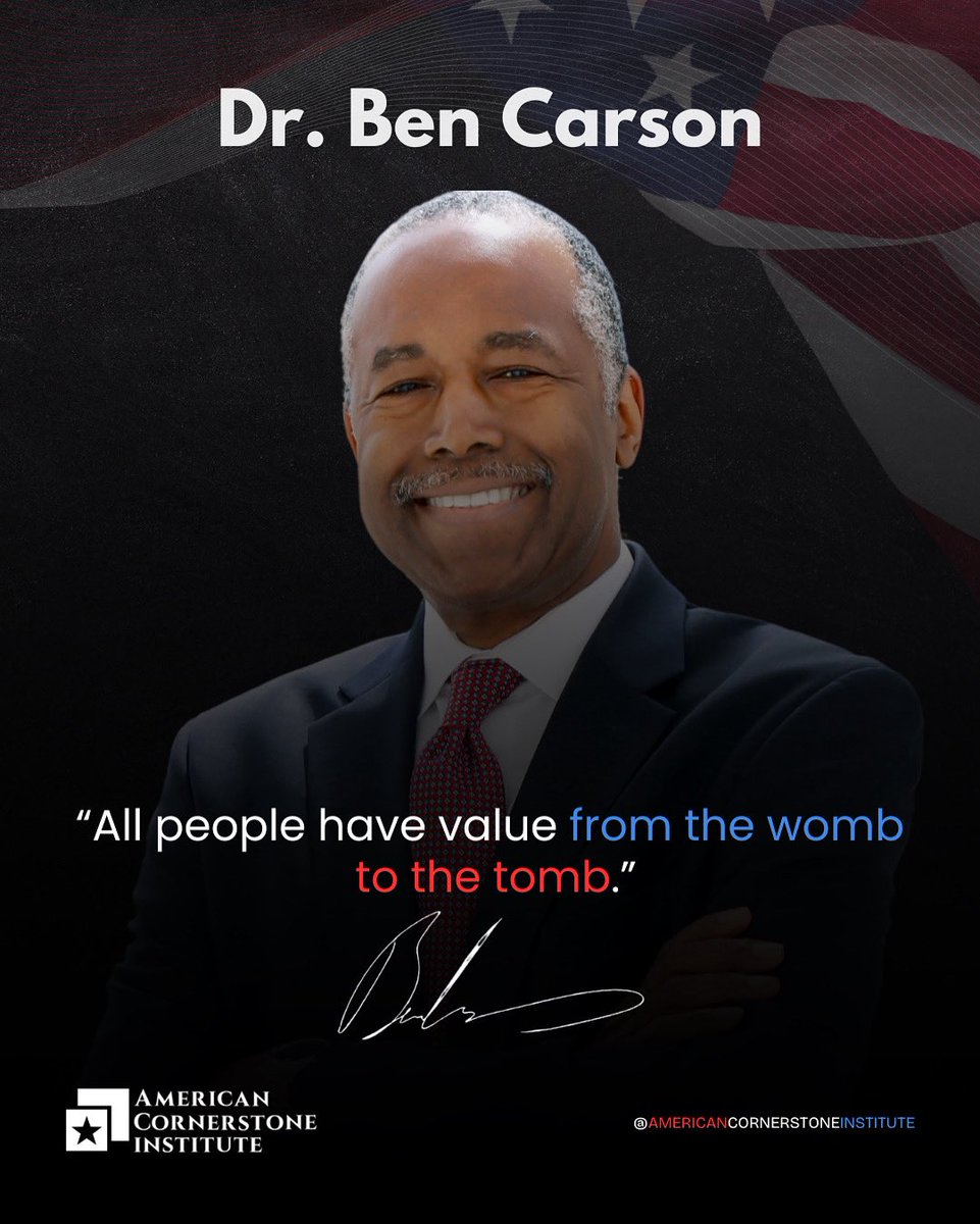 American Cornerstone Institute (@aci1776) on Twitter photo Every life is precious to God, from the moment of conception to the final breath. <a href="/RealBenCarson/">Ben & Candy Carson</a> Every life is precious to God, from the moment of conception to the final breath. <a href="/RealBenCarson/">Ben & Candy Carson</a>
