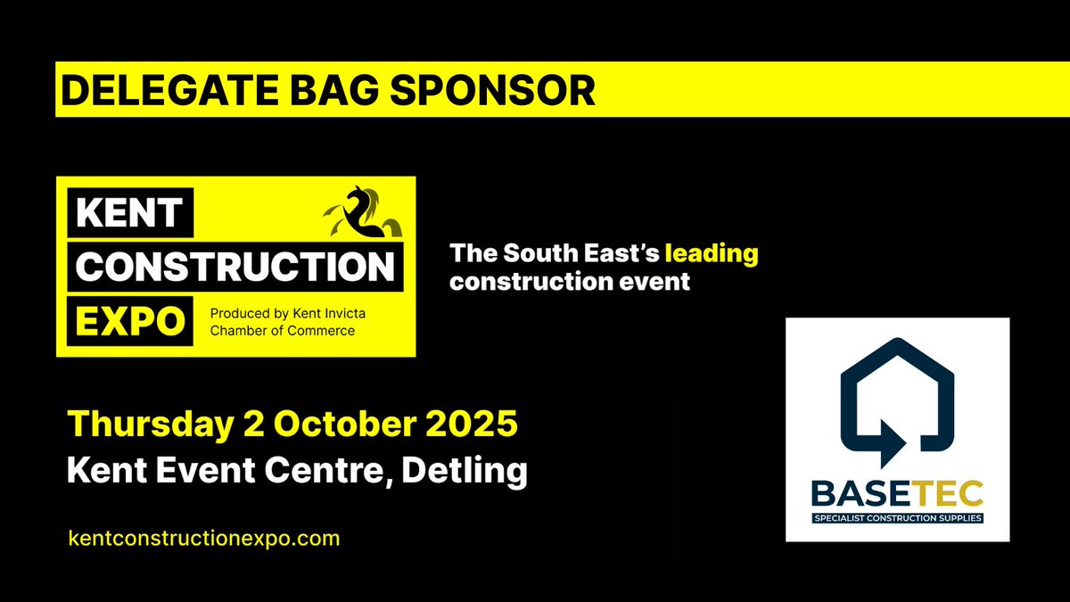 We are delighted to announce that BaseTec basetec.co.uk will be sponsoring the delegate bags at this year's Kent Construction EXPO - make sure you grab one at Registration on 2nd October!
#KentConstructionEXPO