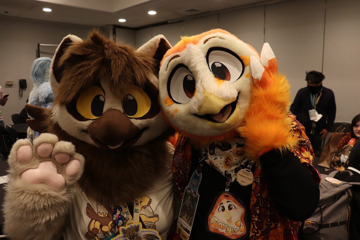 Happy #FursuitFriday!

I’ve known <a href="/asigryph/">✨Asio Gryph⭐️Kavi Yote 💫</a> for years now and still can’t believe we ended up being suit siblings after all this time, I guess it was meant to be!

🪡: <a href="/oakleycreations/">Oakley’s Creations 🔜 FD, MP, FM</a> 
📸: <a href="/BullpenPhotos/">Cedar - Bullpen Photography</a>