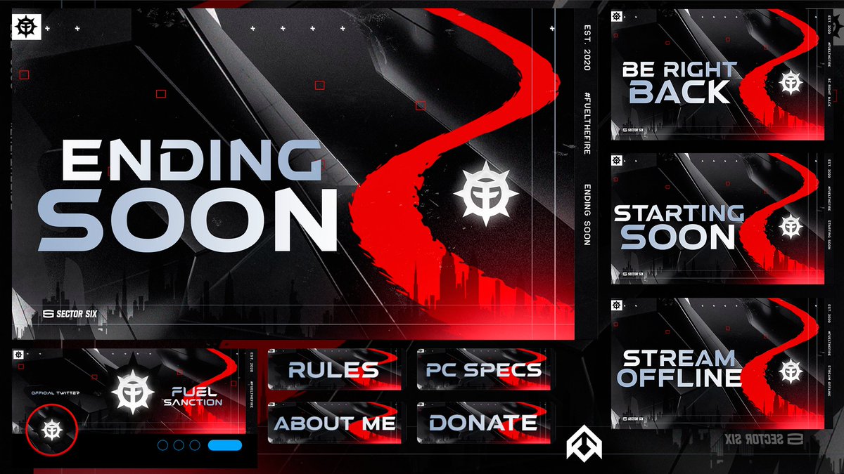 Stream pack for <a href="/FuelSanctionGG/">Fuel</a>  

📍Reasonable prices💸

📍Any question DM📩

📍Support always appreciated✅

#GFX #Twitch #Designer #Esports