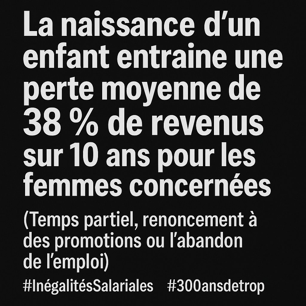 kantken's tweet photo. Une femme perd en moyenne 38 % de revenus dans les 10 ans après une naissance :
temps partiel, promotions ratées, arrêts de carrière...
La maternité reste un vrai frein professionnel pour les femmes.
Mécanismes, solutions et +++ ➡️https://t.co/ZOuY8zIVJv
#gebre #vss #inégalités https://t.co/ayV5y5nT6Q