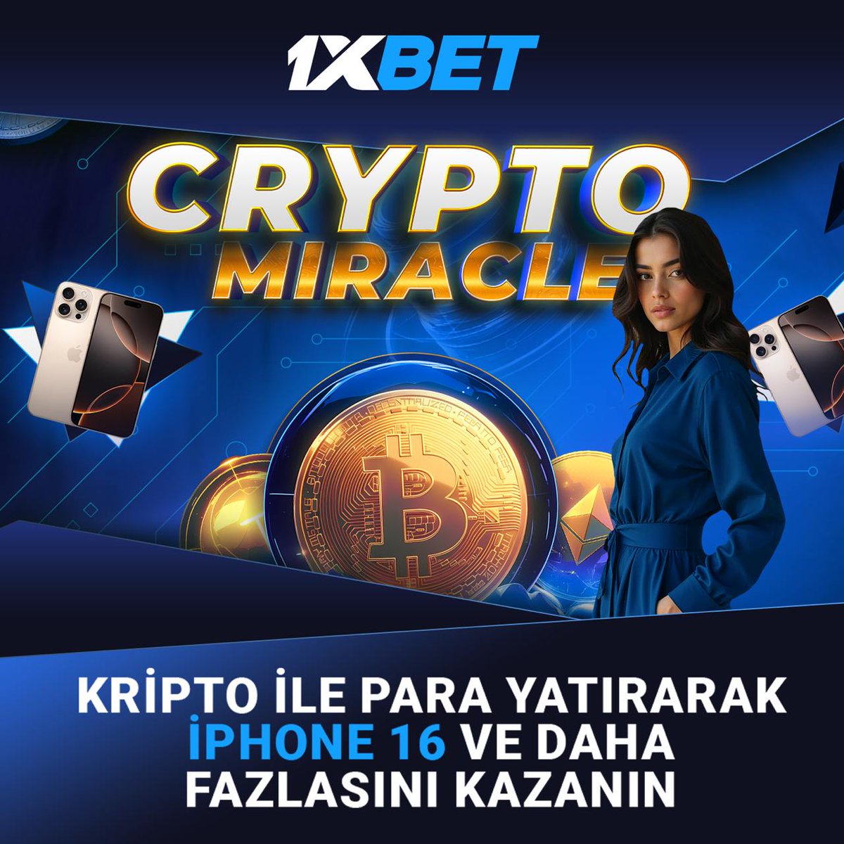 demetsmm's tweet photo. 🪙Karlı Crypto Miracle promosyonuna katıl – Apple iPhone 16 Pro Max ve 1xBet’ten diğer değerli ödülleri kazan!🎁

1xBet, güvenilir bir bahis sitesi, harika cihazlar kazanma şansı sunan promosyon hakkında bilgi veriyor!

Promosyona Nasıl Katılabilirsiniz?👇

https://t.co/RJjOSikGdX

Güvenilir bahis sitesi, Crypto Miracle promosyonu kapsamında iki ödül çekilişi düzenleyecek – 3 Haziran ve 2 Eylül💰 Ödüllere hak kazanmak için sadece en az 190 TL  kripto para ile para yatırmanız yeterlidir.

Yatırılan miktar ne kadar yüksekse – o kadar fazla bilet ve kazanma şansı 💸

https://t.co/RJjOSikGdX