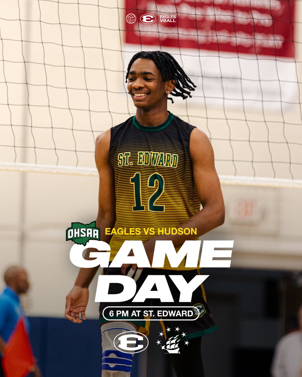 Regional Quarterfinal!

🆚 Hudson
⏰ 6:00 PM
📍 St. Edward High School

#EaglesVB #EdsUp