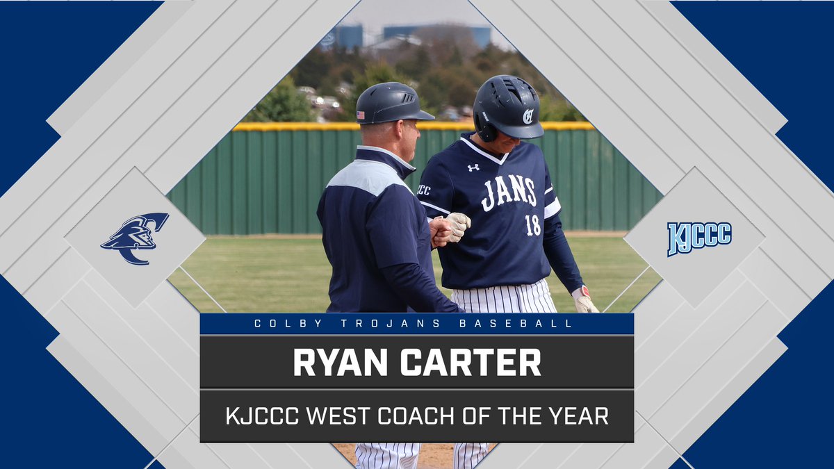 The KJCCC West awards were announced with the Trojans Isaiah Padilla named West MVP, Turner Zdunich Freshman of the Year and Ryan Carter Coach of the Year. #BleedBlue #FightOn
📰: kjccc.org/sports/bsb/202…
