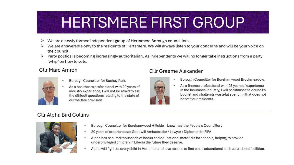 GraemeAlexand14's tweet photo. About Hertsmere First https://t.co/l6upiegr4R