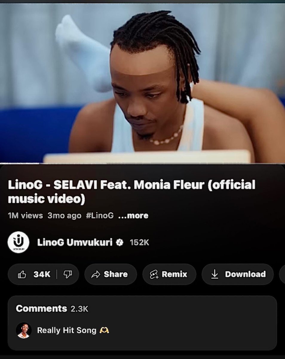 akezanet's tweet photo. 🔴🎙️1 million de vues… pour la 7ème fois, chez Lino-G!
==================
Après un pic d'un million de vues sur ses 6 dernières chansons, LinoG vient à nouveau d’atteindre le cap du million sur la chanson #SELAVI récemment faite en collaboration avec Monia Fleur. Un exploit réalisé, en 3 mois seulement après la sortie officielle de la chanson. (👉: https://t.co/W0GxD2x7PY ).
Félicitations à lui !!
#lesbeautesdecheznous #akezanet #music #Burundi
