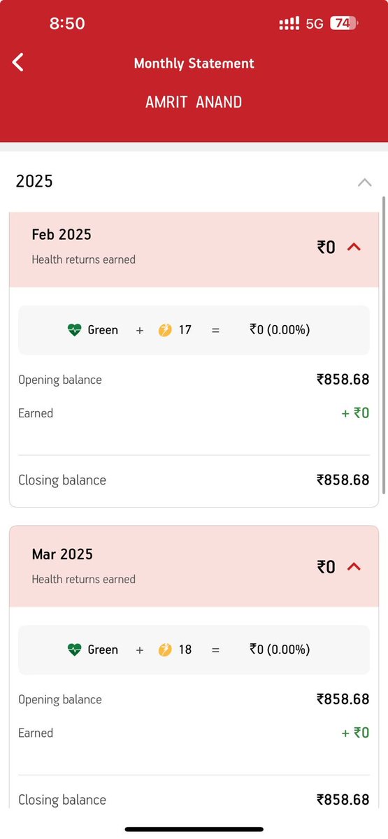 hey_amrit's tweet photo. Most weirdest insurance company I've ever seen
@abhealthin 
Instead of completing active days, no health returns for month of February &amp; March
@AdityaBirlaGrp 
@jagograhakjago 
@BandBajaateRaho 
@irdaindia https://t.co/H3Rw7rVPAA