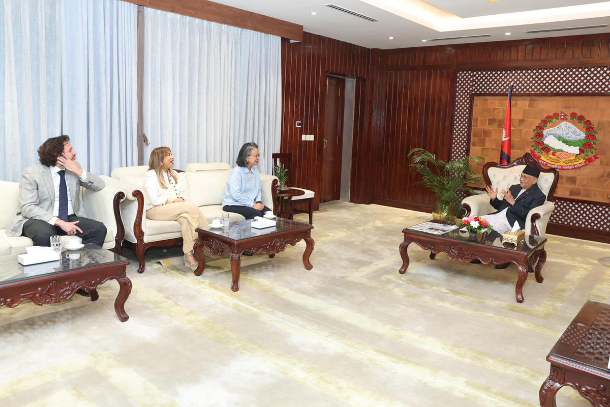 In the margins of #SagarmathaSambaad excellent discussion with Rt. Hon <a href="/PM_nepal_/">PMO</a> &amp; <a href="/UN_Armida/">Armida Alisjahbana</a> abt #MountainAgenda &amp; climate leadership. At a time when🌎 demand stronger multilateralism, Nepal’s voice &amp; contributions on #ClimateAction can help chart inclusive &amp;resilient world.