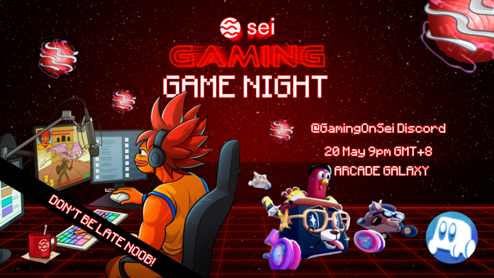 Back again with another Game Night on Sei Gaming! 🔴

Let's buckle up and race along on the tracks of <a href="/arcadegalaxy_/">Arcade Galaxy</a>! 🏁

🗓️ Tuesday, May 20,  at 9 PM GMT+8

See you on the race track, and we'll be waiting over at the Gaming on Sei Discord!