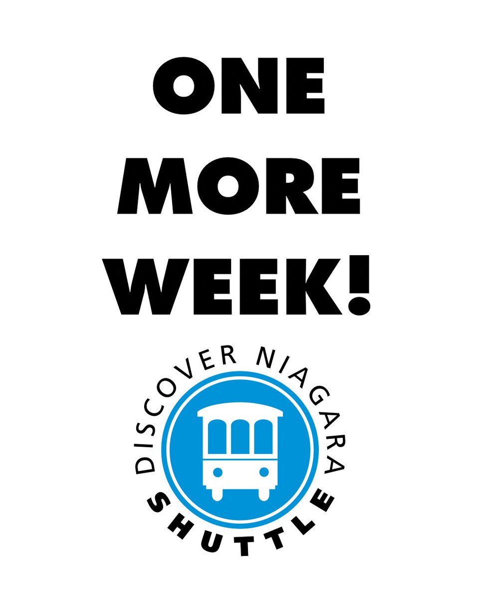 Wow! 😮 Our service starts back up in just ONE WEEK! We’re looking forward to getting back on the road and being your FREE RIDE to #DiscoverNiagara!