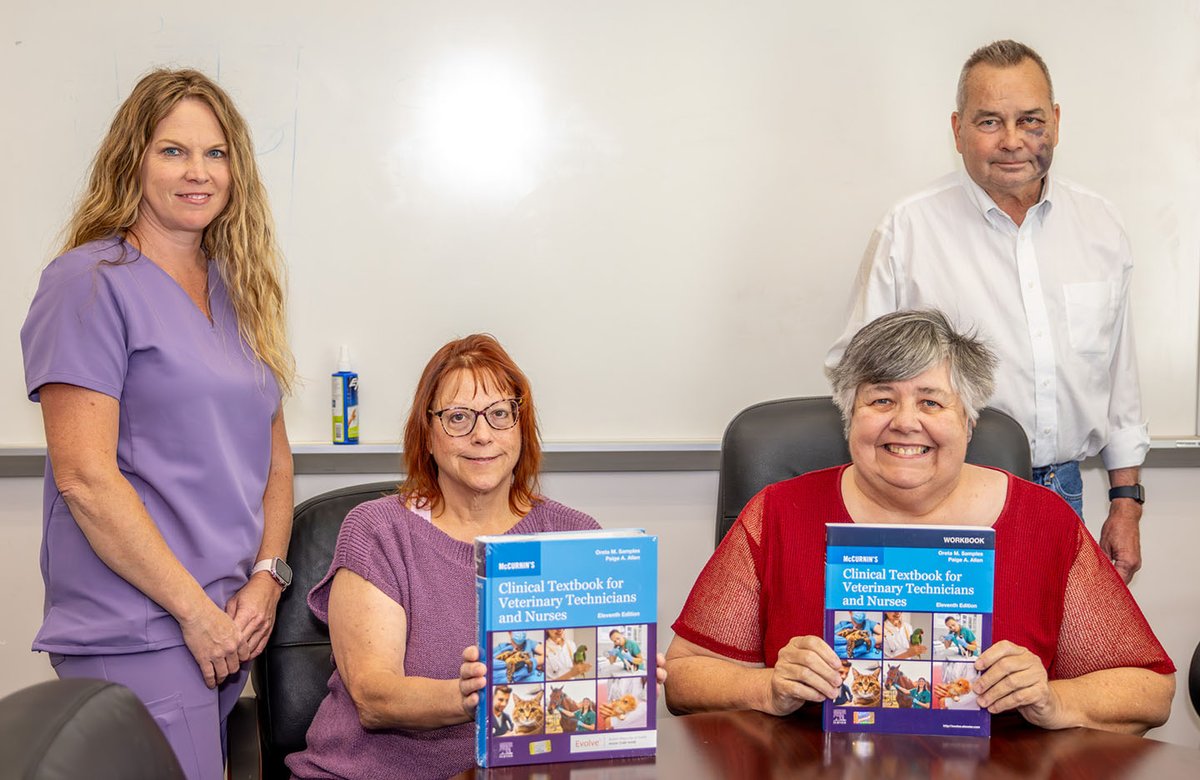 (From left to right) Leiah Brooks, Karen Capps-McMullen, Dr. Oreta Samples and Dr. George McCommon recently contributed material to a highly regarded textbook. Learn more about this effort @ bit.ly/3FiyCuH. #FVSU #FVSUag