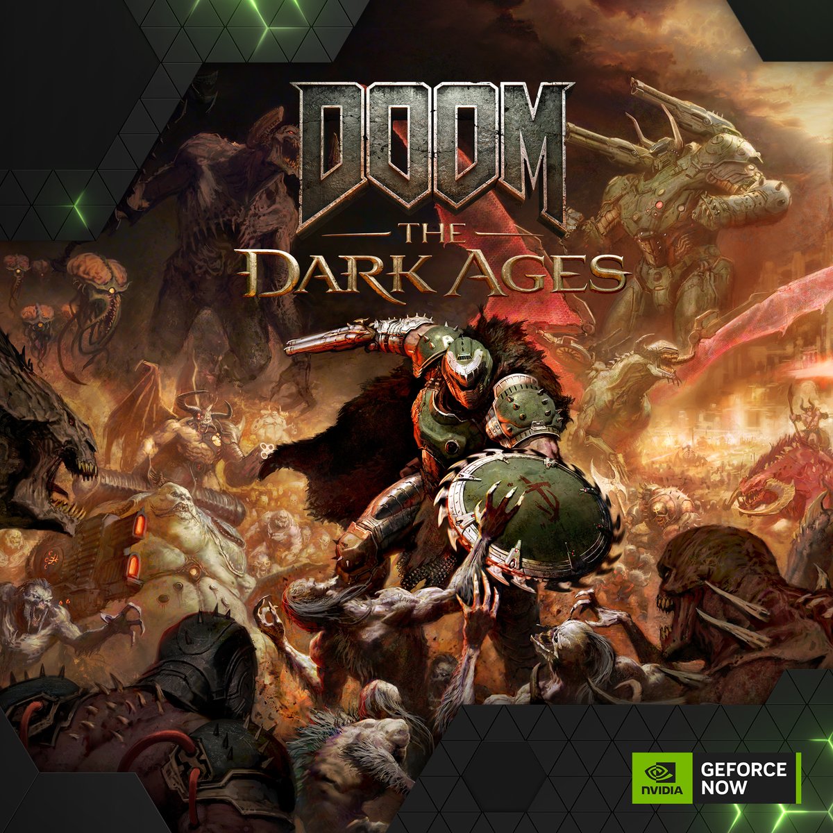 Bethesda (@bethesda) on Twitter photo Rip and tear… anywhere. 🔥 DOOM: The Dark Ages is now playable in the <a href="/NVIDIAGFN/">🌩️ NVIDIA GeForce NOW</a> cloud. No installs. No downloads. Just pure, medieval mayhem on all of your favorite devices. 💻📱 Rip and tear… anywhere. 🔥 DOOM: The Dark Ages is now playable in the <a href="/NVIDIAGFN/">🌩️ NVIDIA GeForce NOW</a> cloud. No installs. No downloads. Just pure, medieval mayhem on all of your favorite devices. 💻📱