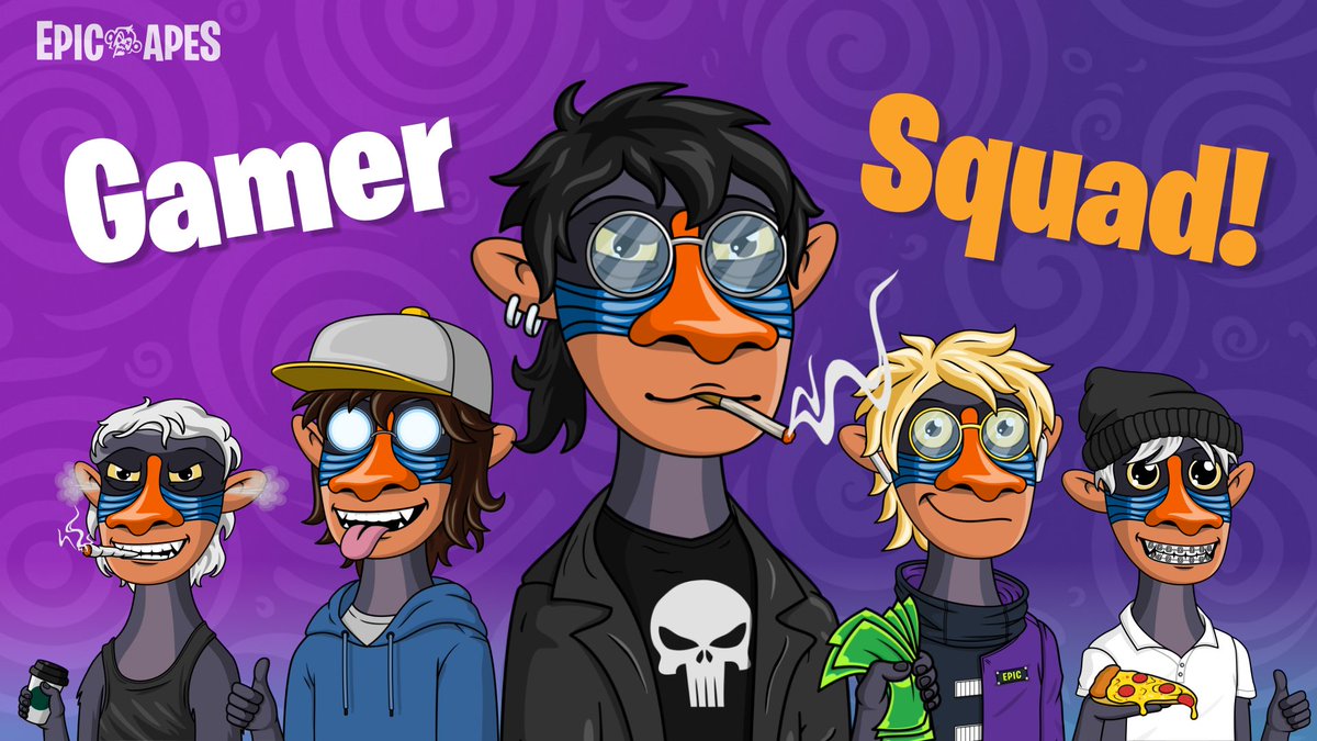 📣PSA for all gamers:
Touch grass now...
Because when Epic Apes hits,
it's GG to the outside world.
🎮 From Friday to Sunday, it's only squad time!