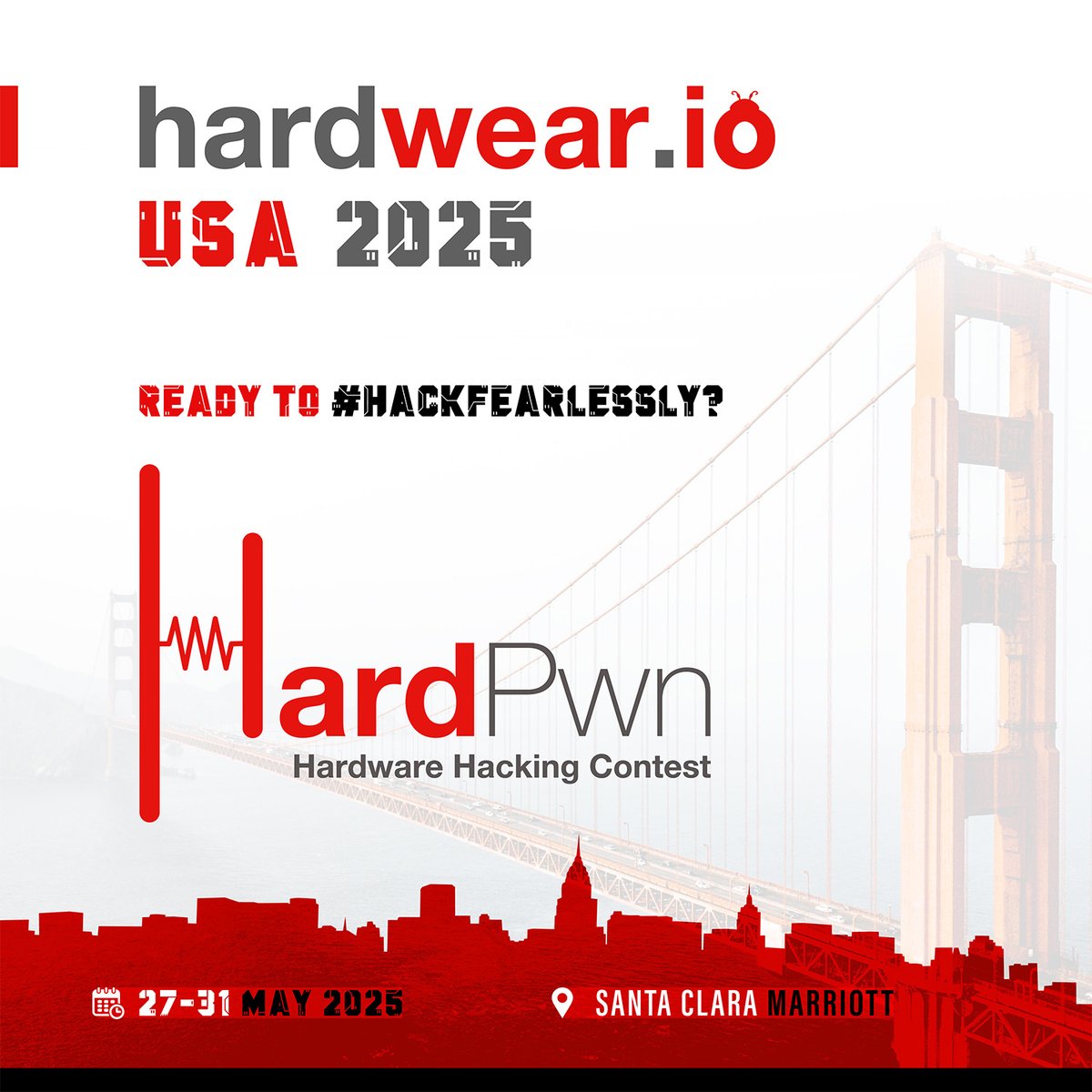 hardwear_io's tweet image. This time, you’re allowed to break stuff 🤭

Vendors bring the devices. You bring the skills. At #HardPwn, hacking isn’t illegal—it’s the main event #HackFearlessly 

Discover flaws, report responsibly &amp;amp; walk away with bounties

👉hardwear.io/usa-2025/hardp…

#hw_ioUSA2025 #hardware