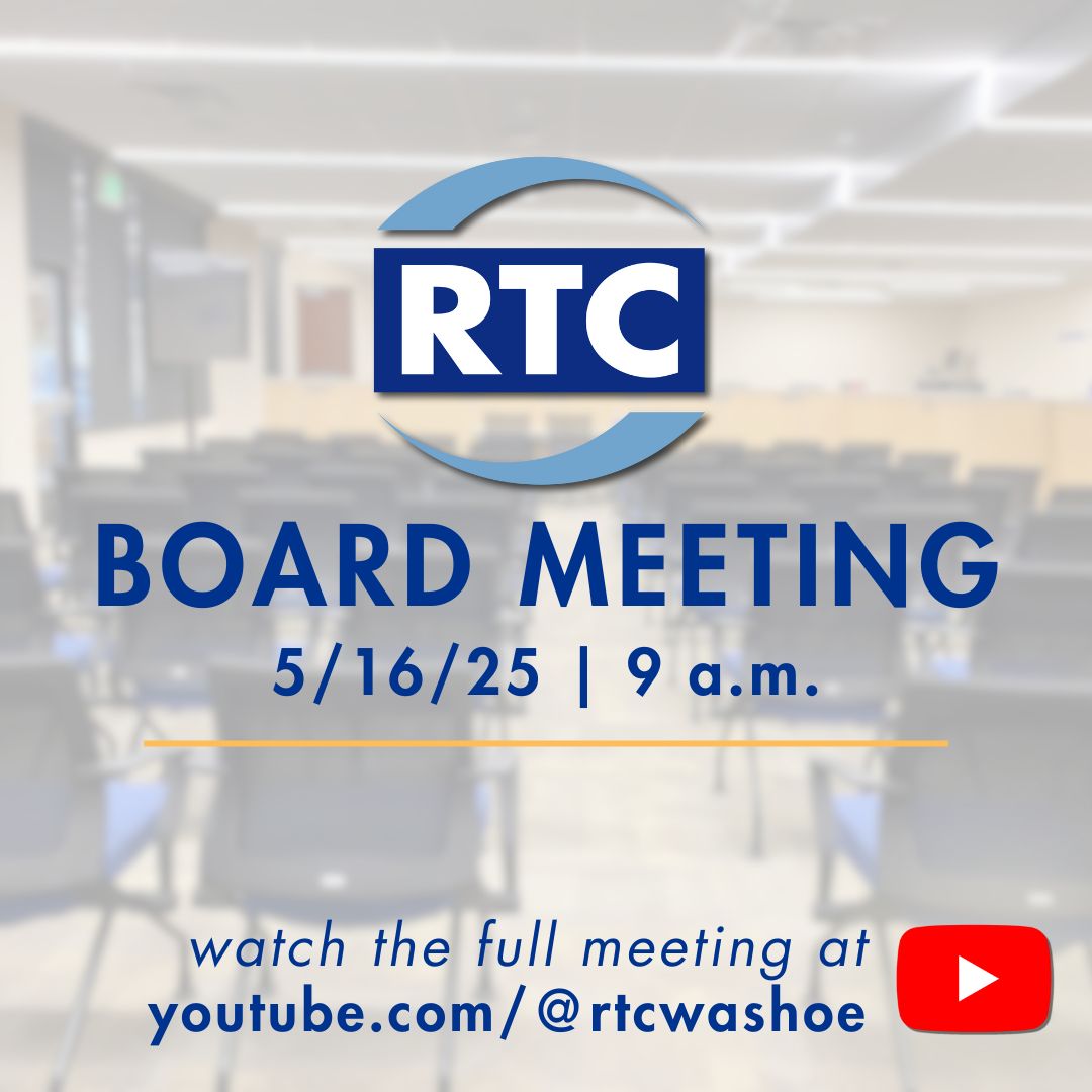 Good morning Washoe County!

Your RTC Board of Directors meets at 9 a.m., watch the full meeting at youtube.com/@rtcwashoe. 🚌