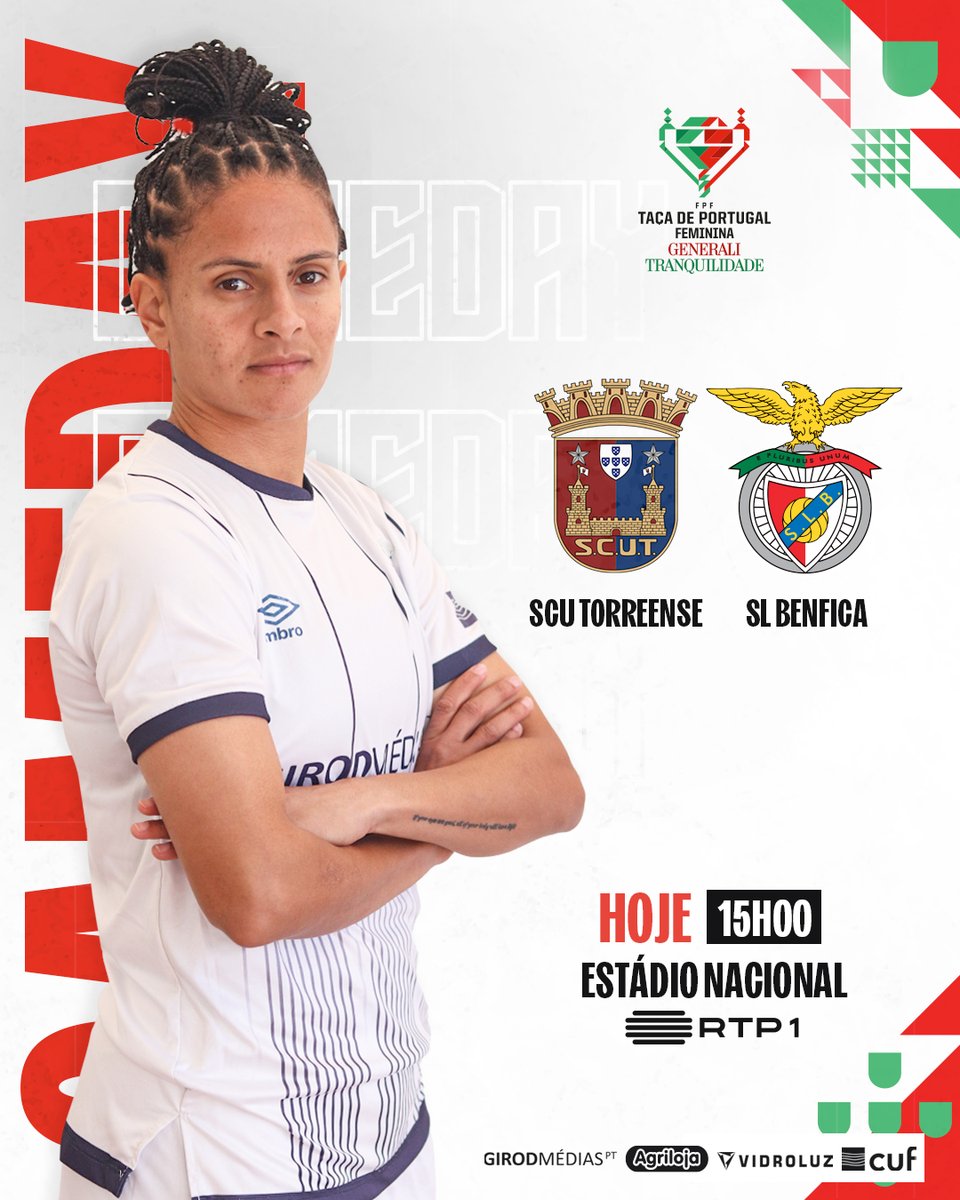 scu_torreense's tweet photo. 🔥𝐆𝐚𝐦𝐞𝐝𝐚𝐲🔥
🆚 SL Benfica
🏆 Taça de Portugal Feminina Generali Tranquilidade - Final
🏟 Estádio Nacional
⏰ 15H
📺 RTP 1
🎟️ Bilhetes - 5€
#SouTorreense #OrgulhoDoOeste #SCUTSLB #TacaDePortugalFemininaGeneraliTranquilidade https://t.co/fFKUt5V23C
