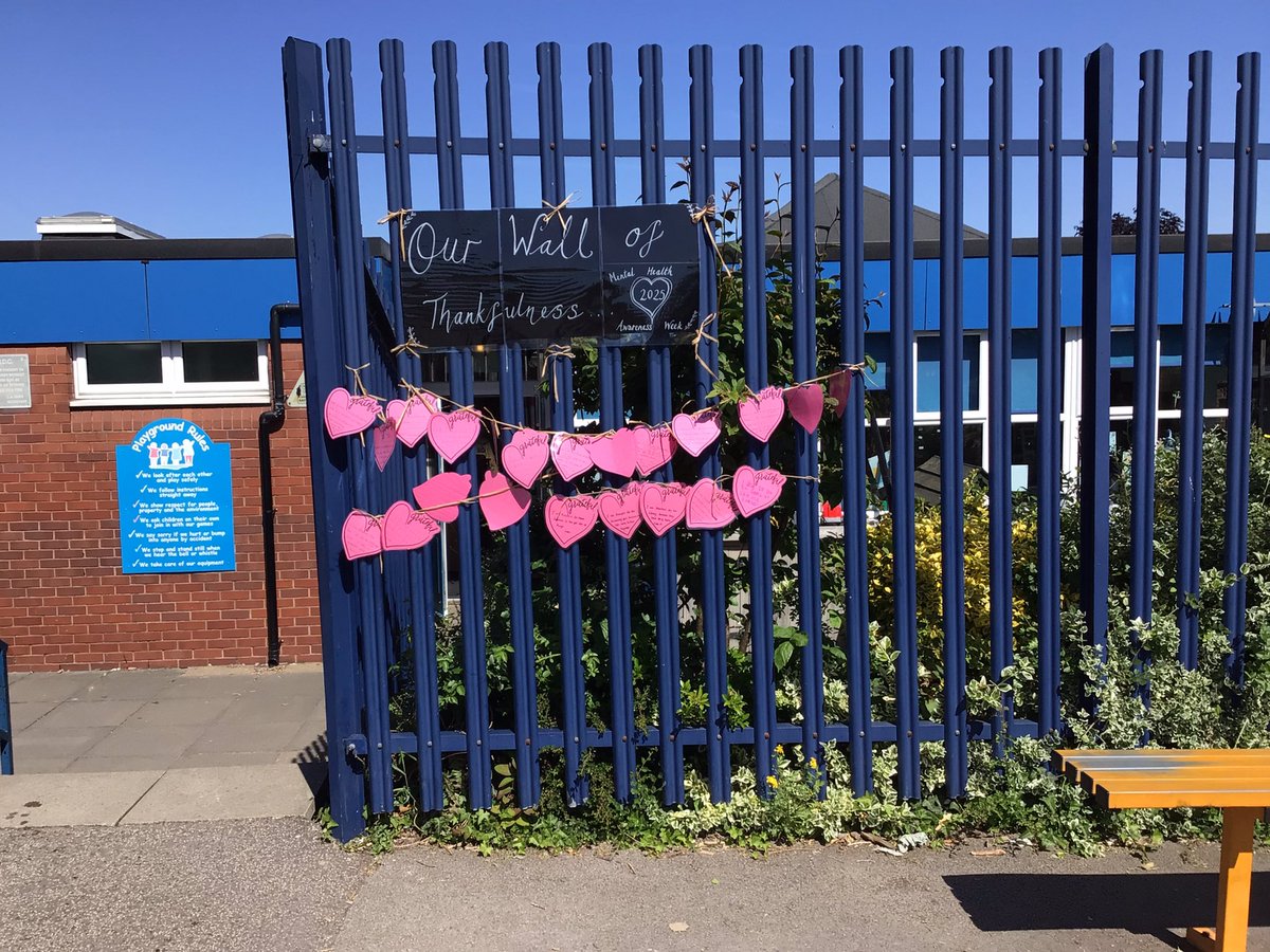 NormantonAS's tweet photo. We’ve had a brilliant week celebrating ‘Mental Health and Awareness Week’. We have spent lots of time outdoors to boost our well being and have thought about what makes our community a special place. It has been lovely to read the responses on our ‘Wall of Thankfulness’. https://t.co/Tm8TpT9wJ6