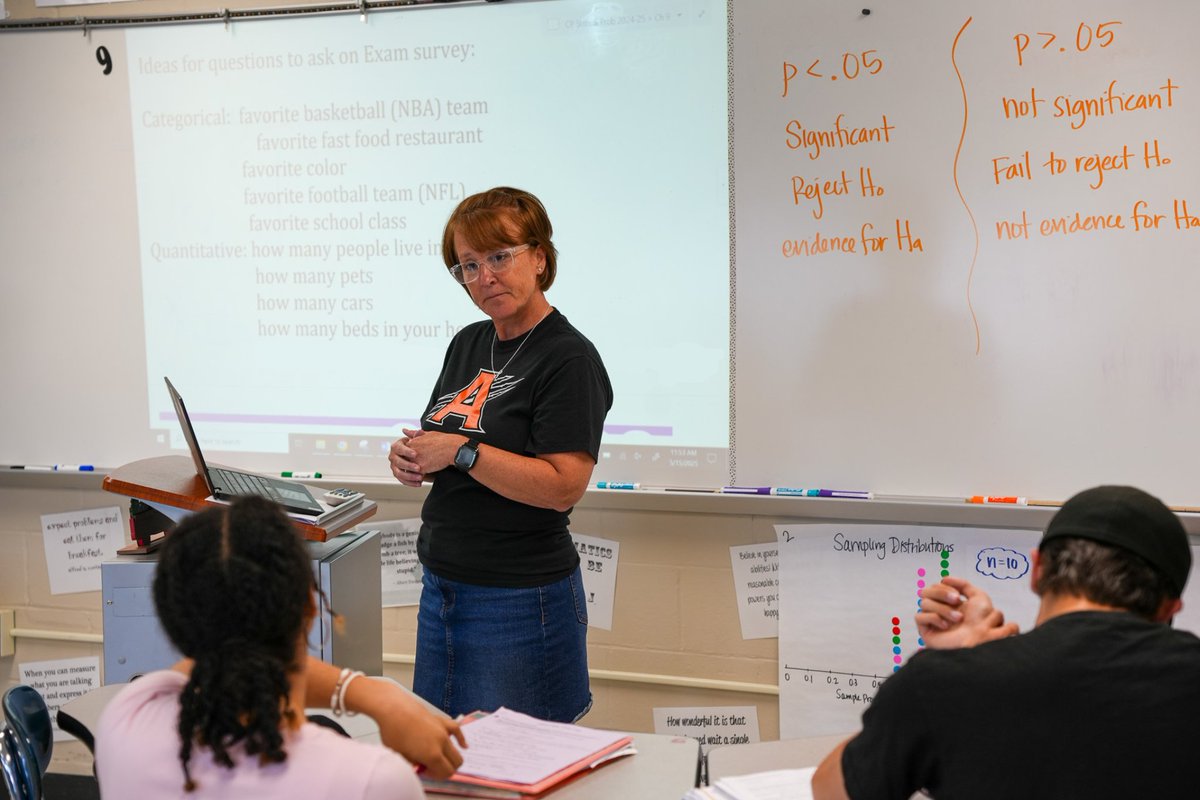 Congratulations to <a href="/AndersonRaptors/">Anderson High School</a> math department chair and teacher Kristen Fouss for being named a finalist at the state level for the Presidential Awards for Excellence in Math and Science Teaching! This is a high honor, and we are so proud of Mrs. Fouss!