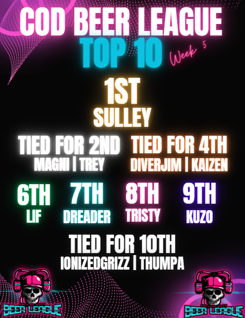 CoD Beer League (21+) tweet media