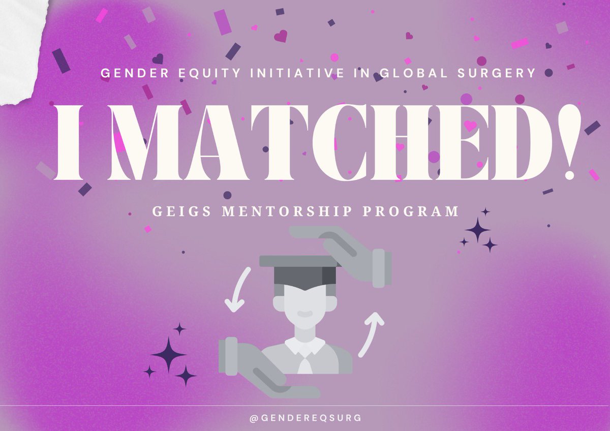 gendereqsurg's tweet photo. Woohoo🎉
We want to see more of your amazing #GEIGSMATCH moments!
Don't forget to tag us and your mentor, we can't wait to hear all your stories 💜
Let's celebrate your journey together! #GEIGSMentorship #MentorshipMatters https://t.co/XXx6zGOM6d